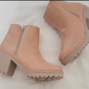 Pink booties brand new